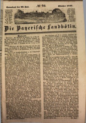 Bayerische Landbötin Samstag 26. Juni 1847