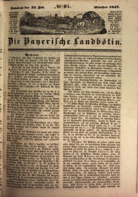 Bayerische Landbötin Samstag 31. Juli 1847