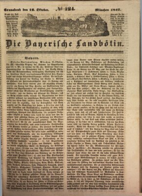 Bayerische Landbötin Samstag 16. Oktober 1847