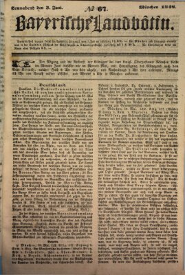 Bayerische Landbötin Samstag 3. Juni 1848