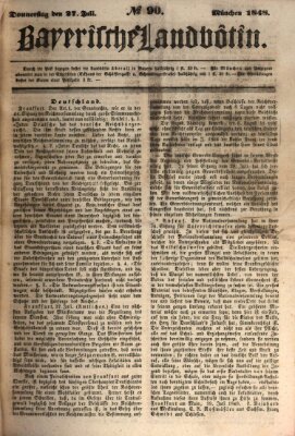 Bayerische Landbötin Donnerstag 27. Juli 1848