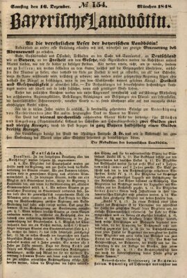 Bayerische Landbötin Samstag 16. Dezember 1848
