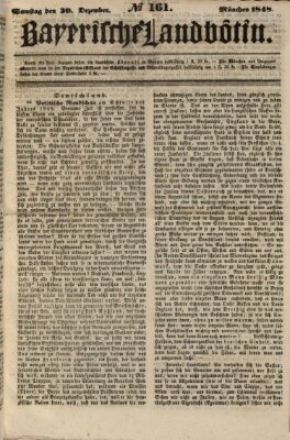 Bayerische Landbötin Samstag 30. Dezember 1848