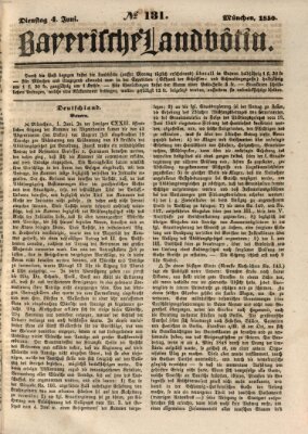Bayerische Landbötin Dienstag 4. Juni 1850