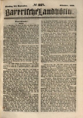 Bayerische Landbötin Dienstag 24. September 1850