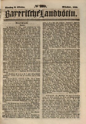 Bayerische Landbötin Dienstag 8. Oktober 1850