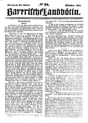 Bayerische Landbötin Mittwoch 29. Januar 1851