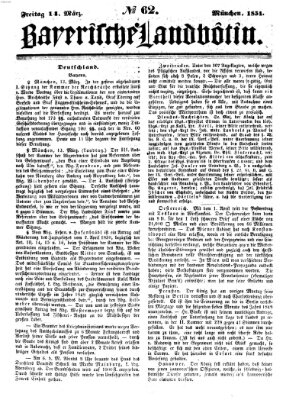 Bayerische Landbötin Freitag 14. März 1851