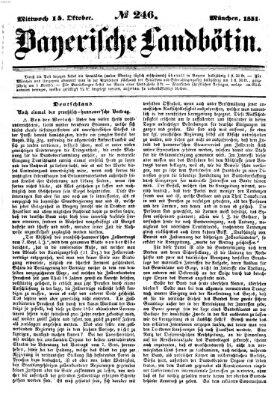 Bayerische Landbötin Mittwoch 15. Oktober 1851