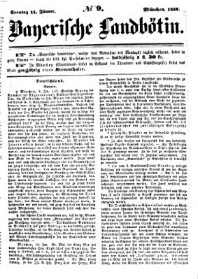 Bayerische Landbötin Sonntag 11. Januar 1852
