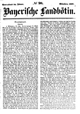 Bayerische Landbötin Samstag 24. Januar 1852