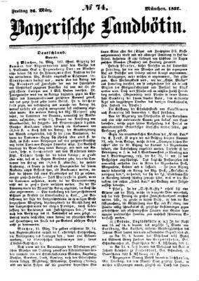 Bayerische Landbötin Freitag 26. März 1852