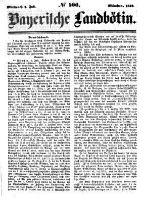 Bayerische Landbötin Mittwoch 7. Juli 1852
