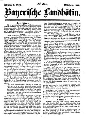 Bayerische Landbötin Dienstag 8. März 1853