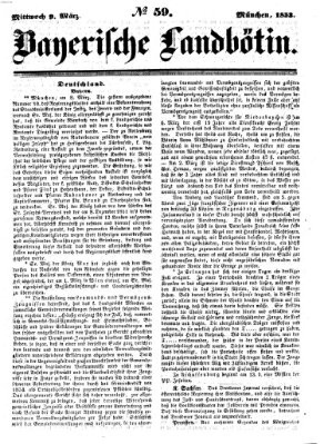 Bayerische Landbötin Mittwoch 9. März 1853