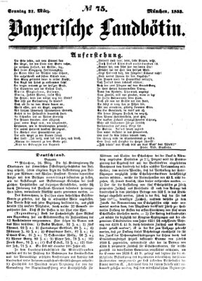 Bayerische Landbötin Sonntag 27. März 1853