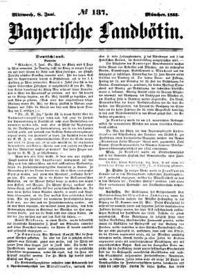 Bayerische Landbötin Mittwoch 8. Juni 1853