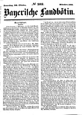 Bayerische Landbötin Donnerstag 20. Oktober 1853