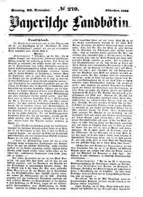 Bayerische Landbötin Sonntag 20. November 1853