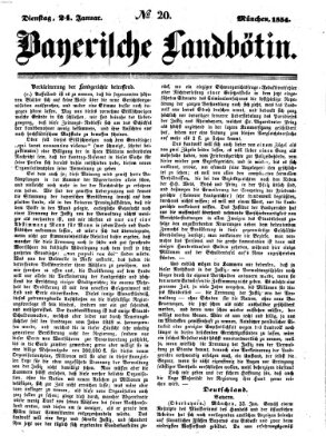 Bayerische Landbötin Dienstag 24. Januar 1854