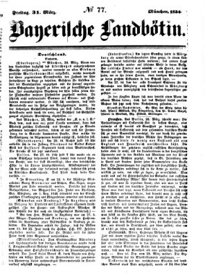 Bayerische Landbötin Freitag 31. März 1854