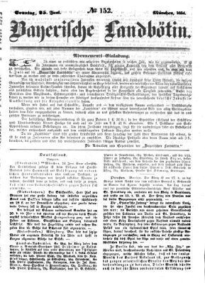 Bayerische Landbötin Sonntag 25. Juni 1854