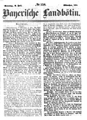 Bayerische Landbötin Sonntag 2. Juli 1854