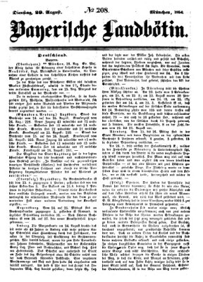 Bayerische Landbötin Dienstag 29. August 1854