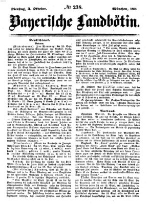 Bayerische Landbötin Dienstag 3. Oktober 1854