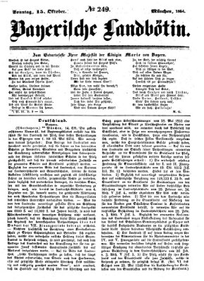 Bayerische Landbötin Sonntag 15. Oktober 1854
