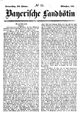 Bayerische Landbötin Donnerstag 18. Januar 1855