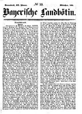 Bayerische Landbötin Samstag 27. Januar 1855