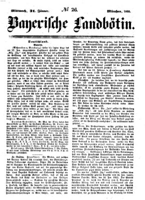 Bayerische Landbötin Mittwoch 31. Januar 1855
