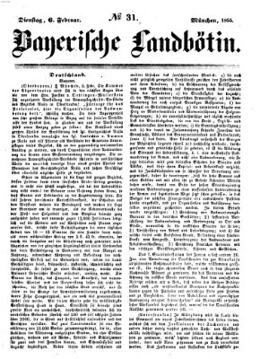 Bayerische Landbötin Dienstag 6. Februar 1855