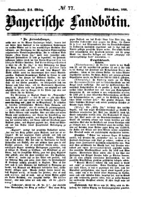 Bayerische Landbötin Samstag 31. März 1855