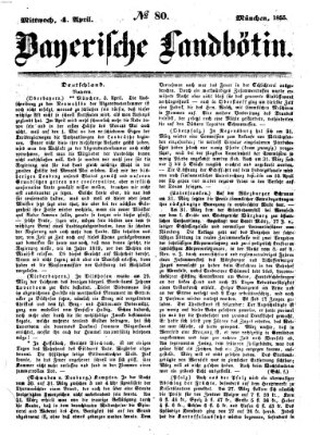 Bayerische Landbötin Mittwoch 4. April 1855