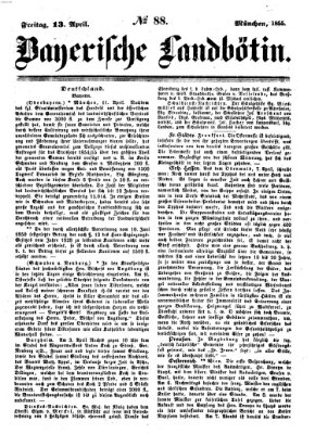 Bayerische Landbötin Freitag 13. April 1855