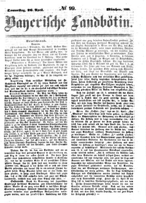 Bayerische Landbötin Donnerstag 26. April 1855