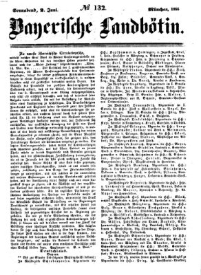 Bayerische Landbötin Samstag 2. Juni 1855