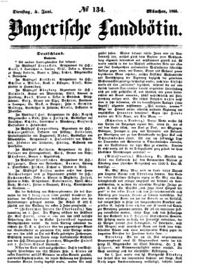 Bayerische Landbötin Dienstag 5. Juni 1855