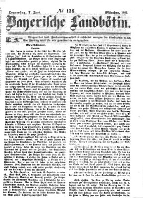 Bayerische Landbötin Donnerstag 7. Juni 1855