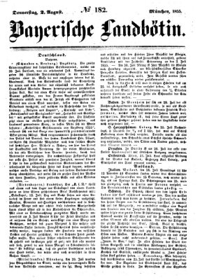 Bayerische Landbötin Donnerstag 2. August 1855