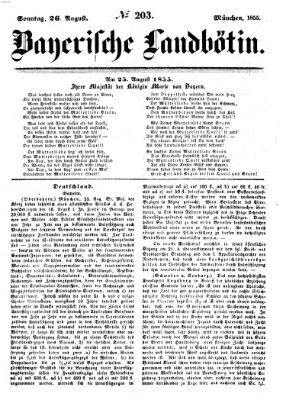 Bayerische Landbötin Sonntag 26. August 1855