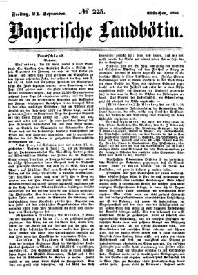 Bayerische Landbötin Freitag 21. September 1855
