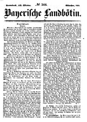 Bayerische Landbötin Samstag 13. Oktober 1855