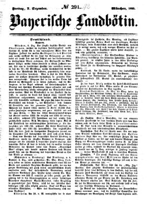 Bayerische Landbötin Freitag 7. Dezember 1855