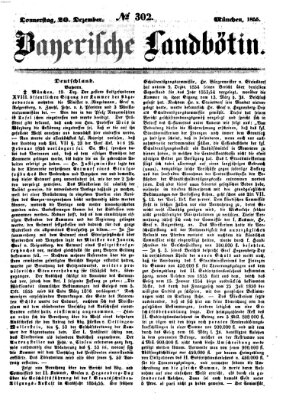 Bayerische Landbötin Donnerstag 20. Dezember 1855
