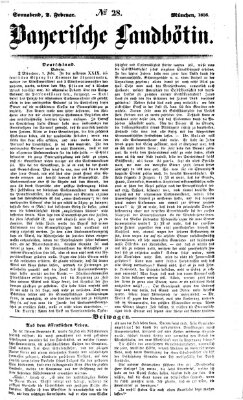 Bayerische Landbötin Samstag 2. Februar 1856