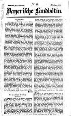 Bayerische Landbötin Sonntag 24. Februar 1856