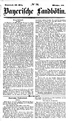 Bayerische Landbötin Samstag 29. März 1856